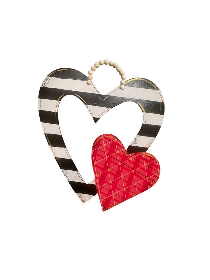 Valentines Hearts Wooden Door Hanger | Valentine Decor for wholesale by DoorBadges