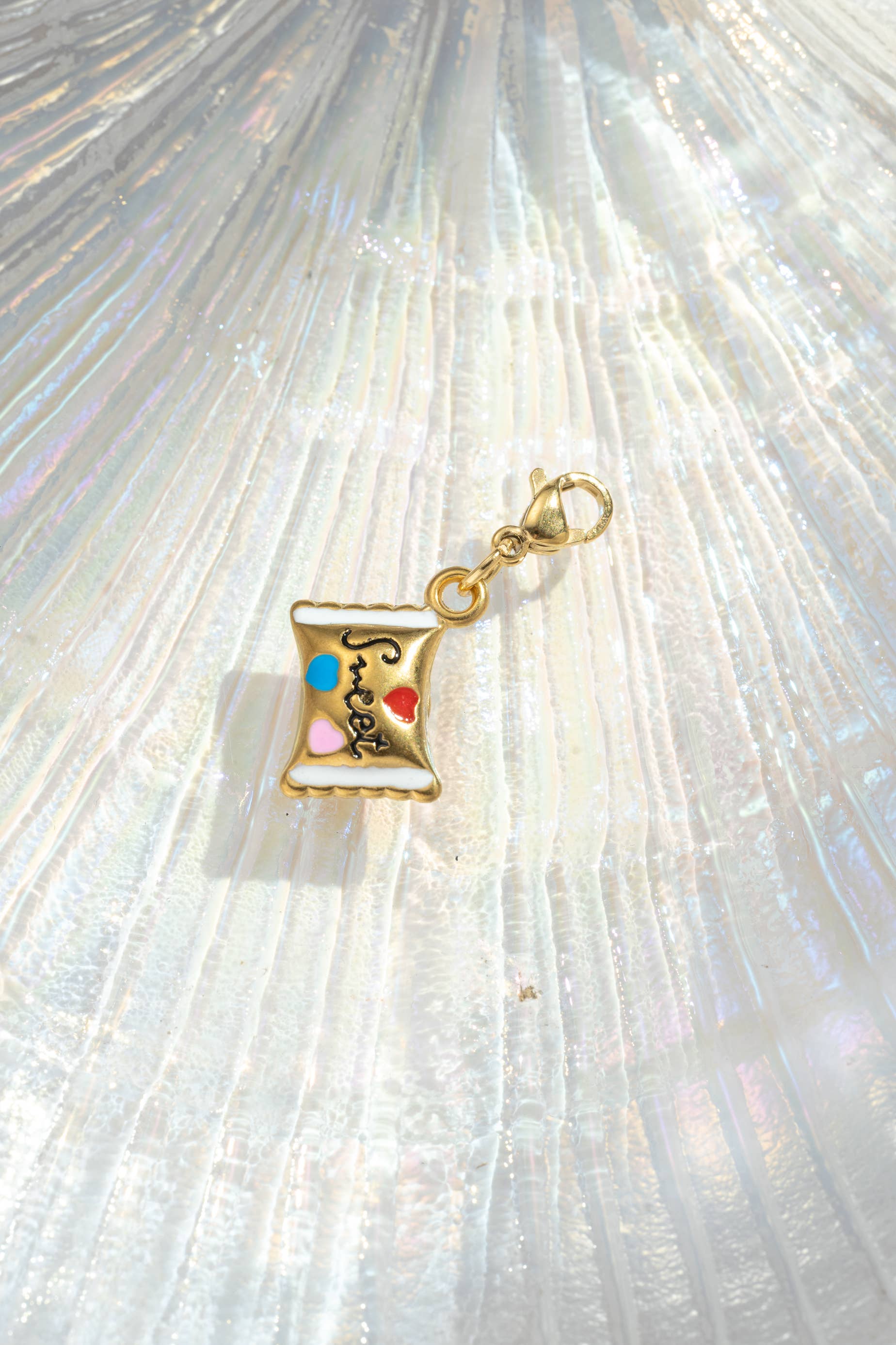 COSMOS - Wholesale Individual Charm/Pendant - Fantasy-colored enamel stainless steel candy pendant