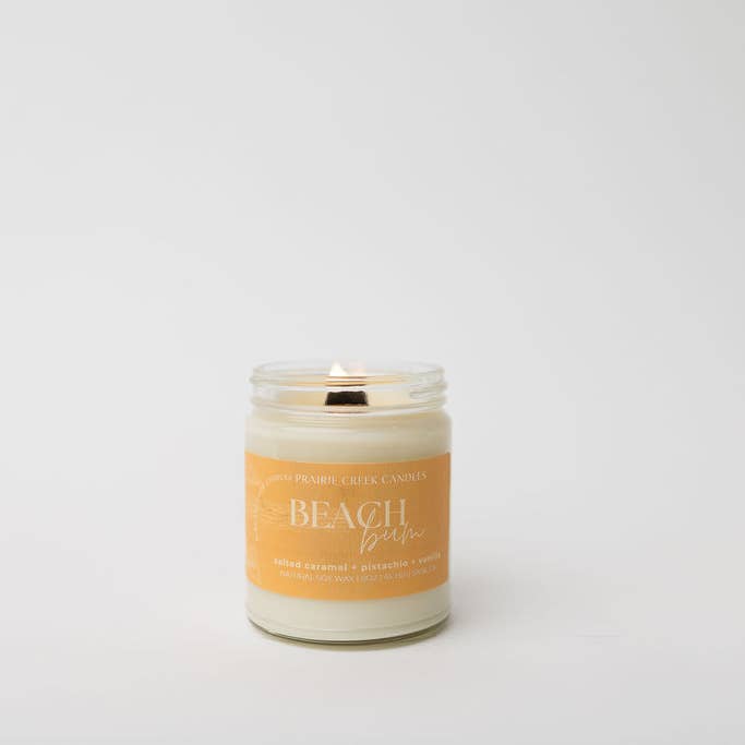 Prairie Creek Candles - Wholesale Jar/Filled Candle - BEACH BUM | NON TOXIC SOY WAX CANDLE | SUMMER COLLECTION