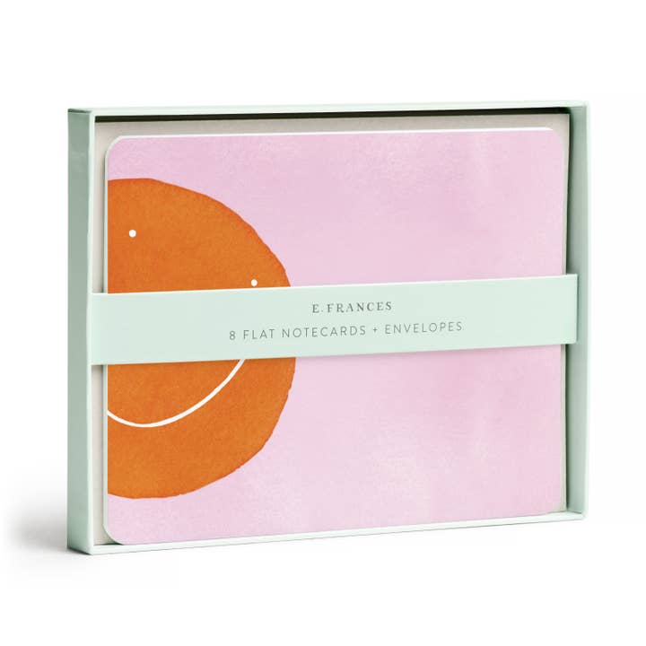 Orange Smiley Flaches Notizset für den Großhandel von E. Frances Paper