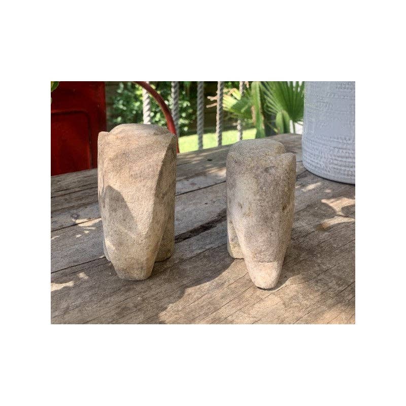 Paloma Black (Casa Natura Design, S.L.) - Wholesale Decorative Figurine - Set Of 2 Pieces: Hand Carved Solid Sandstone Elephants3