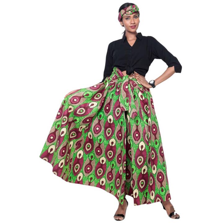 African Stars - Wholesale Skirt - Women's - Women's African Printed Long Maxi Skirt -- FI-3217