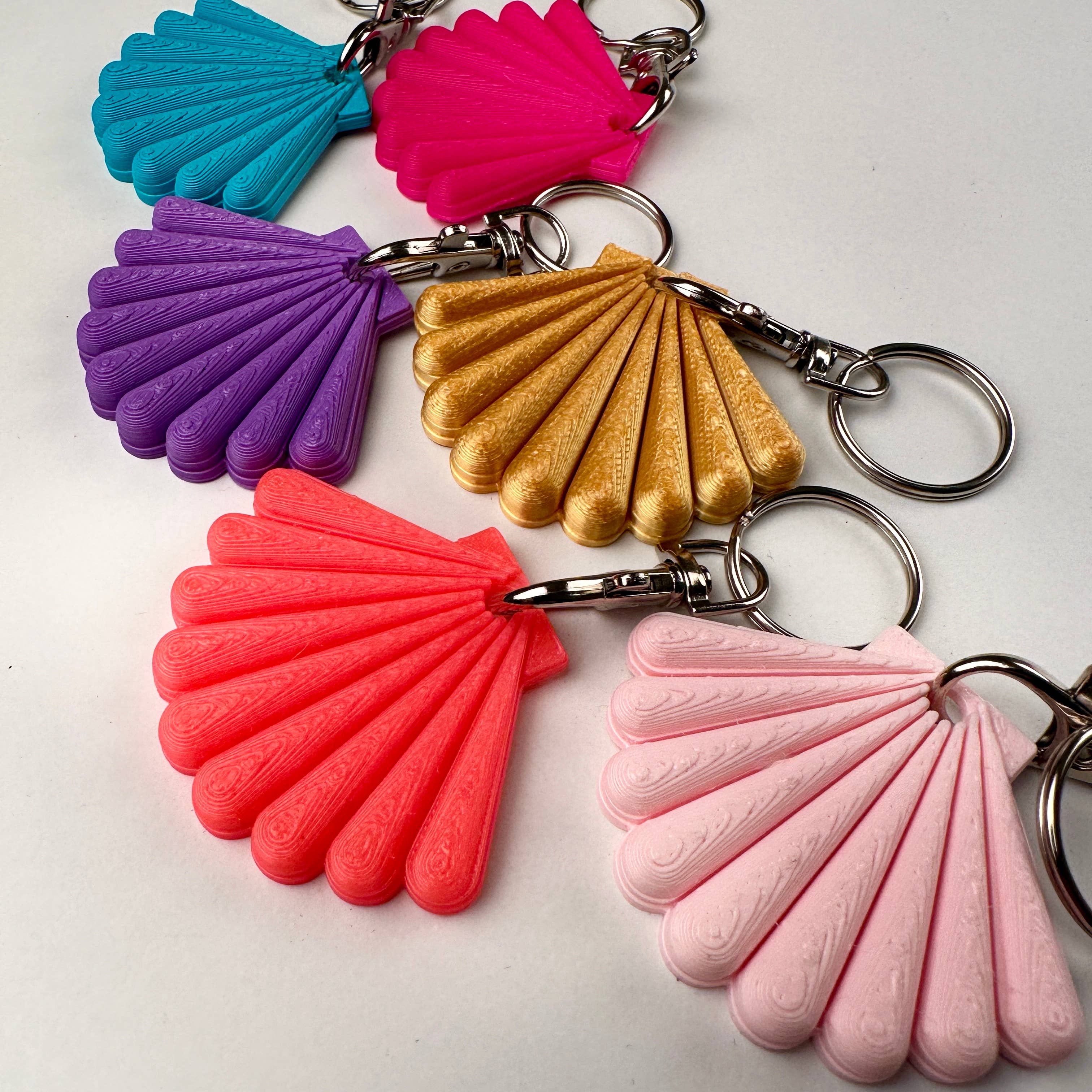 Made Happy Gifts - Wholesale Keychain – Child - Mermaid Alphabet, Shell and Starfish Keyrings *REFILL PACK*10