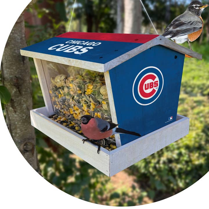 MLB Chicago Cubs Bird Feeder for Sports Fans - Assembled for wholesale by Fan Creations