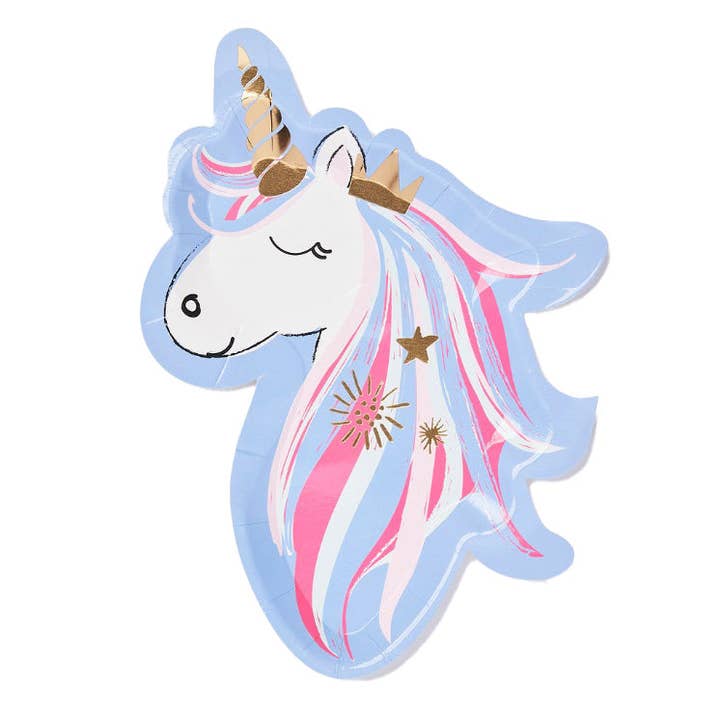 Sophistiplate - Wholesale Disposable Plate - Die-Cut Unicorn Dreams Come True Salad Plate/8pk