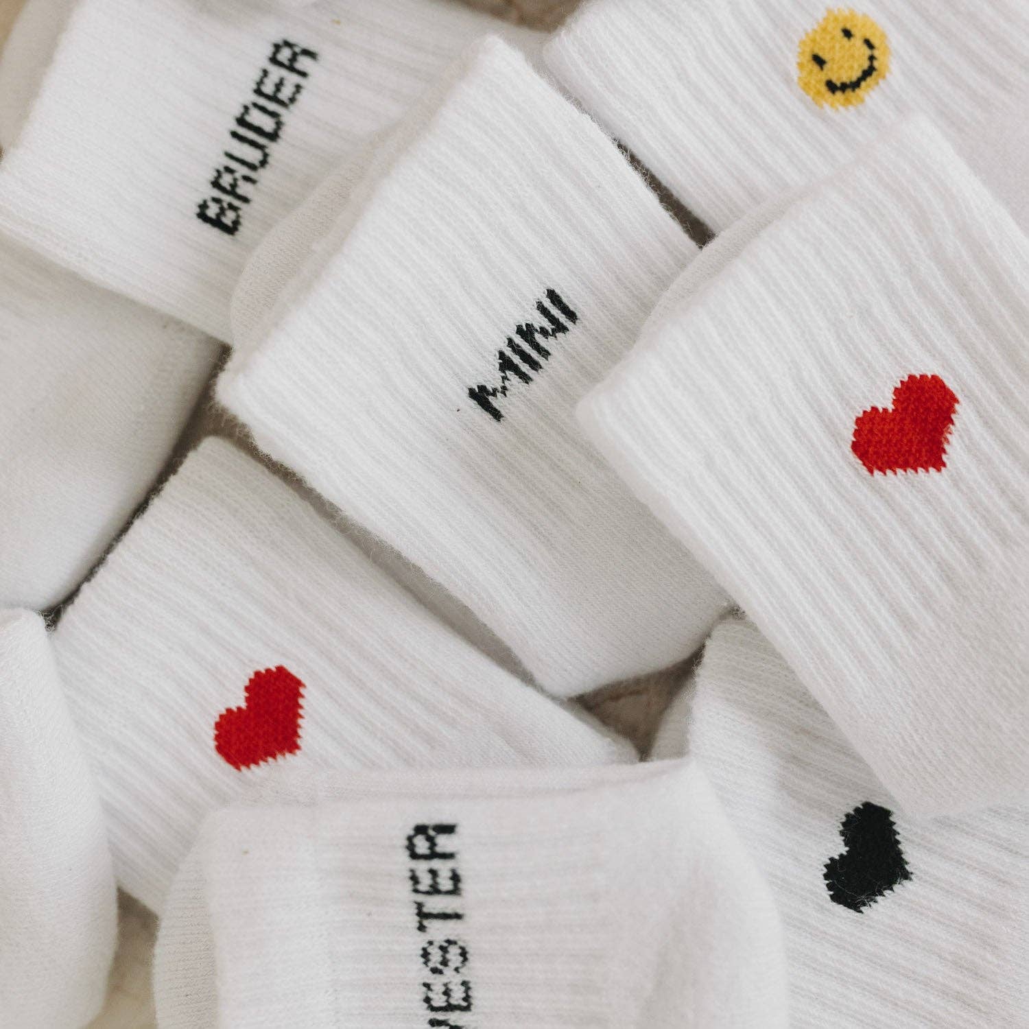 Eulenschnitt - Wholesale Socks - Baby - Baby socks heart black (PU = 5 pcs.)6