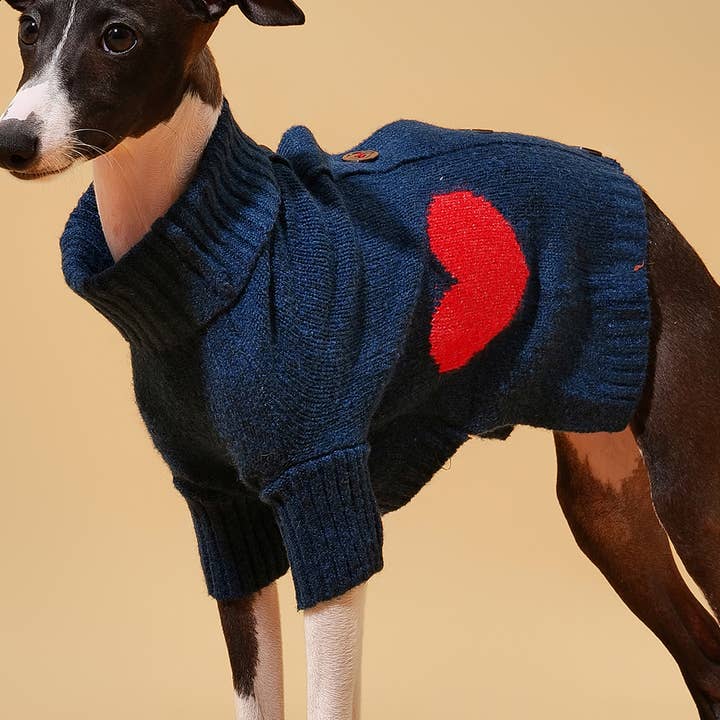 BarkBarkBaby - Vendita all'ingrosso Maglione - Cani - Cardigan con bottoni Heart to Heart9