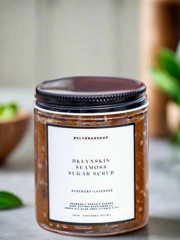 BklynSkin Vegan Sea Moss Scrub for wholesale by BklynBarSoap