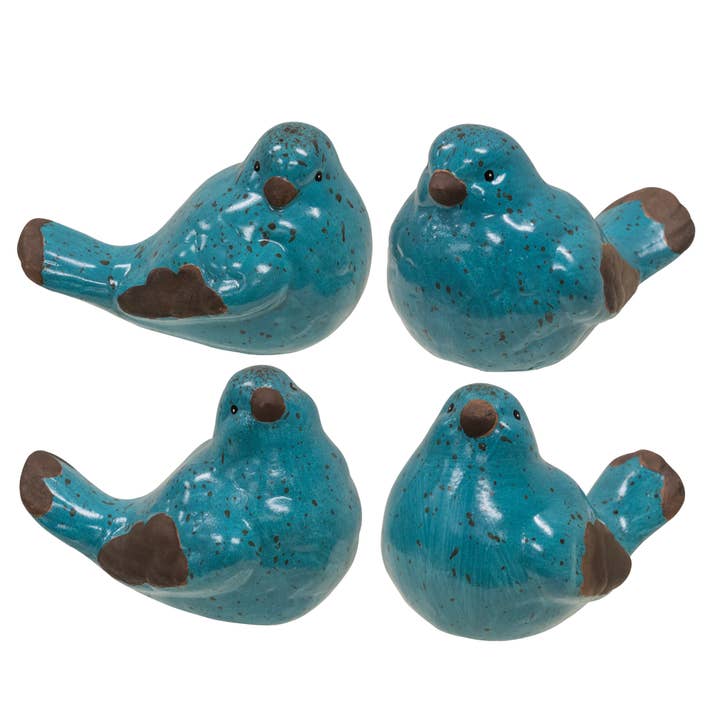 Col House Designs - Wholesale Decorative Figurine - Resin Blue Bird, 4 Assorted0