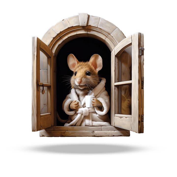 3D Mocha Mouse Wall Sticker Decal - Micesterpiece for wholesale by Micesterpiece