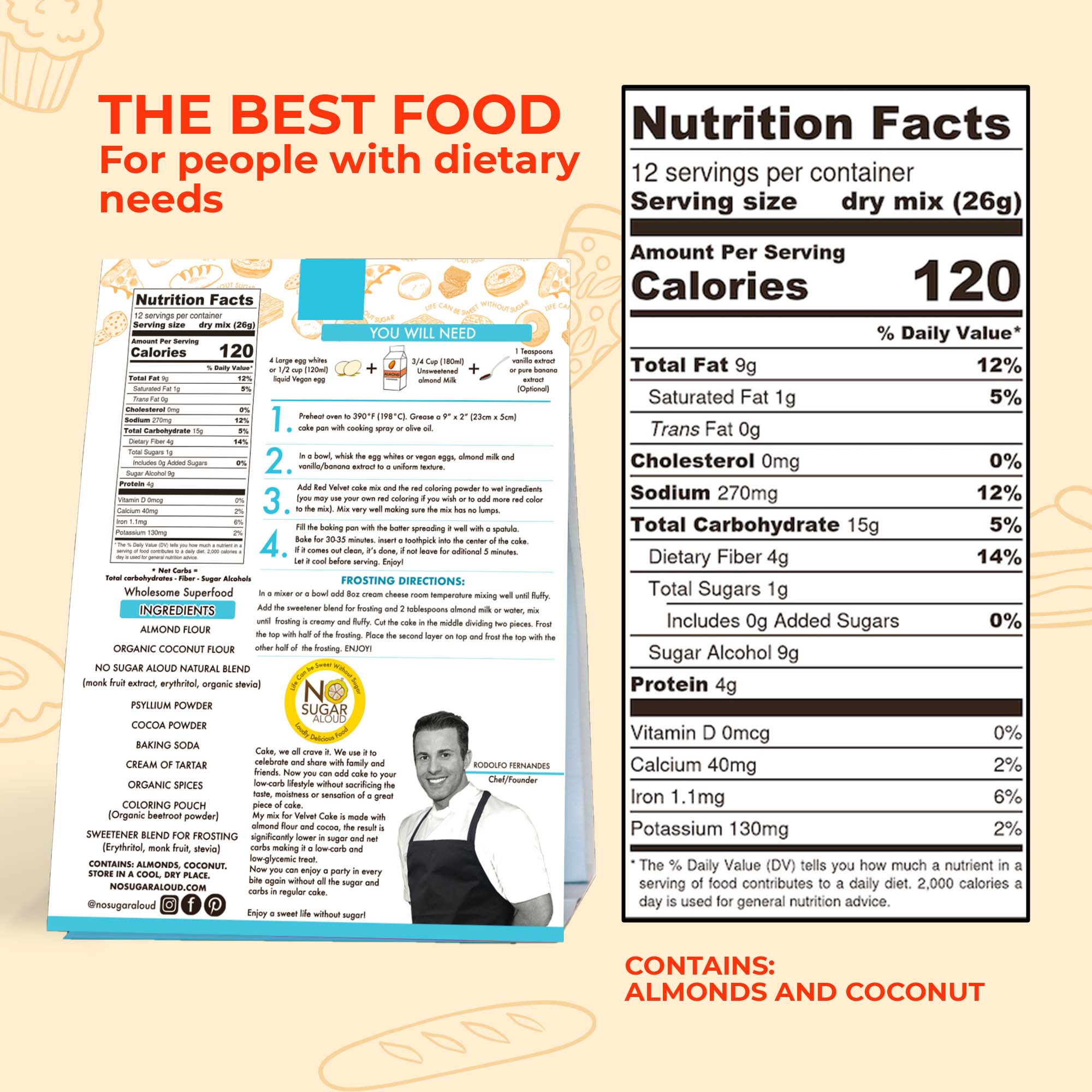 No Sugar Aloud LLC - Wholesale Cake Mix - Low-Carb Velvet Cake Mix4