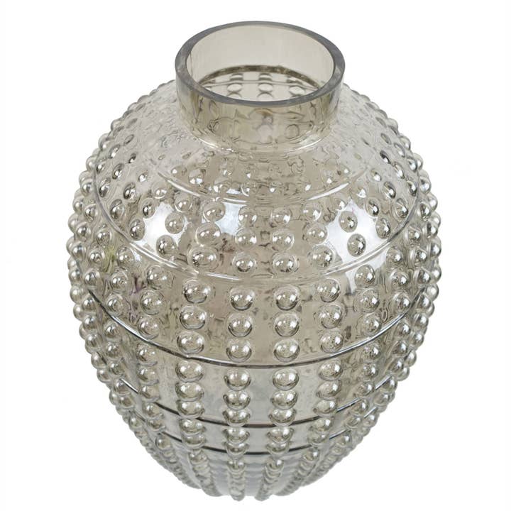 Leaf Design UK LTD - Wholesale Vase - Glass Vase Smoke Grey Bubble Vase 35cm4