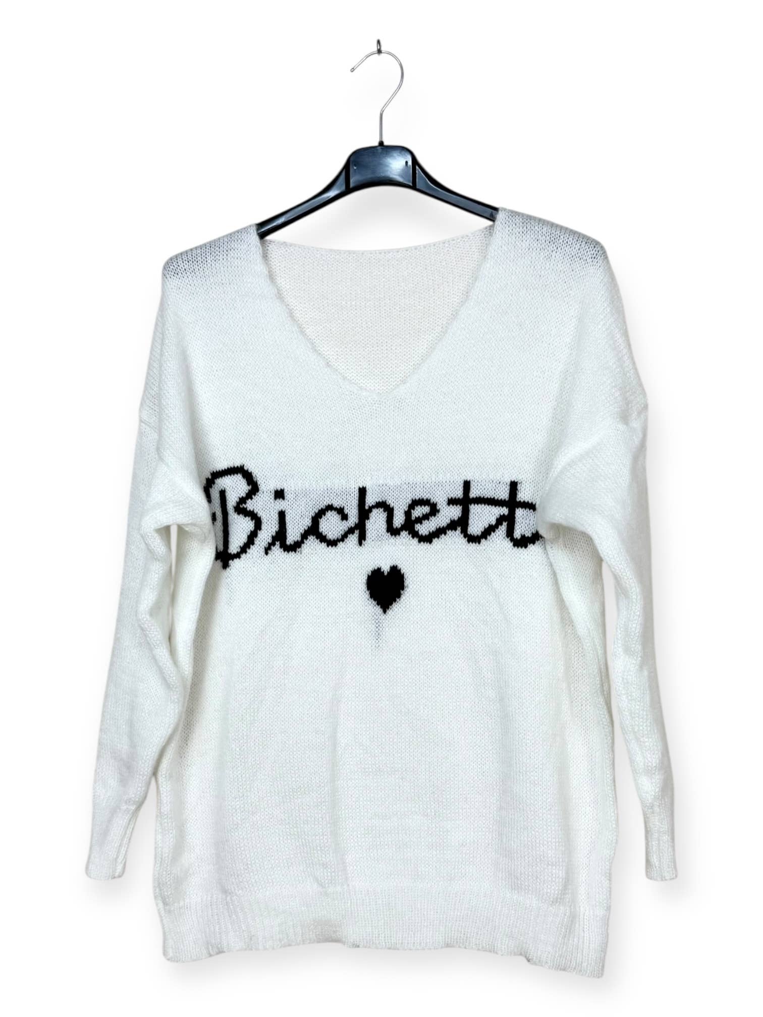 Lucky Nana - Wholesale Knit Sweater - Women's - AH 1066 - Sweater with "Bichette" Inscription14