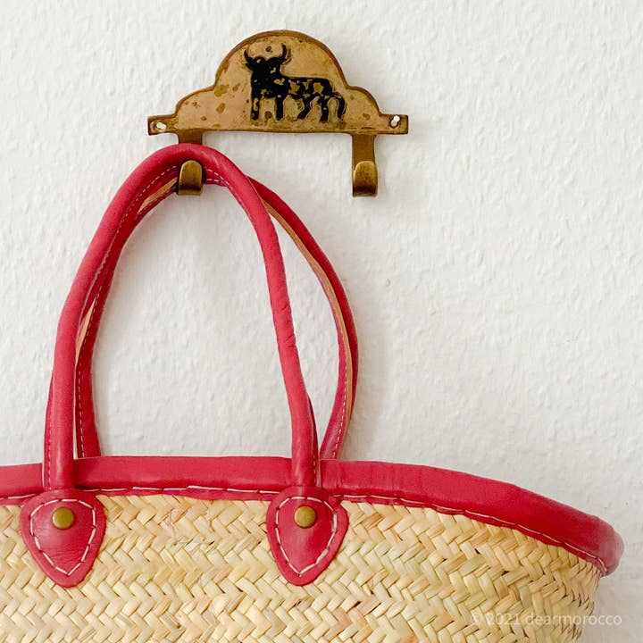 dear Morocco - Wholesale Beach Bag - French market basket // Moroccan / with long leather handle2