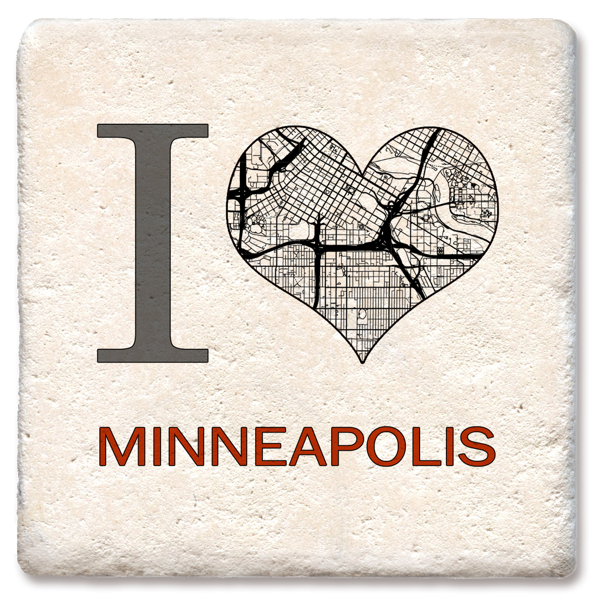 Tipsy Coasters & Gifts - Wholesale Coasters - Custom I Heart City Map Coaster6