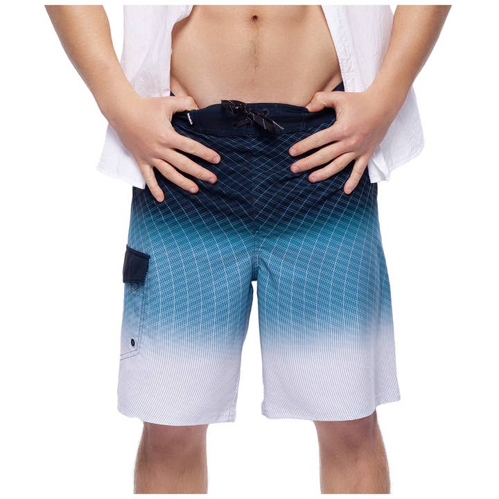 Rokka & Rolla - Wholesale Swim Shorts - Men's - Men's 9" Half Elastic Waist Board Swim Shorts Swimwear5