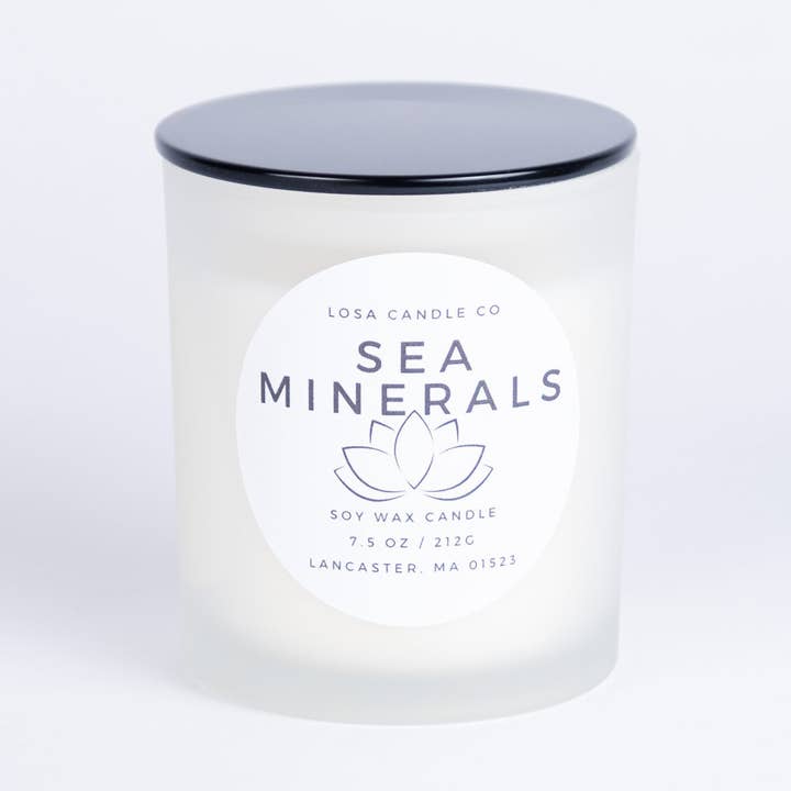 Bougie aux minéraux marins 7,5 oz pour la vente par LoSa Candles