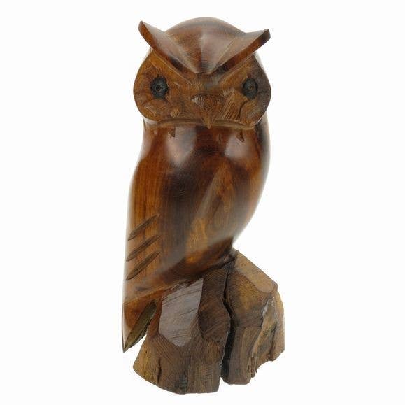 Earthview - Wholesale Sculpture - Owl Ironwood Carving