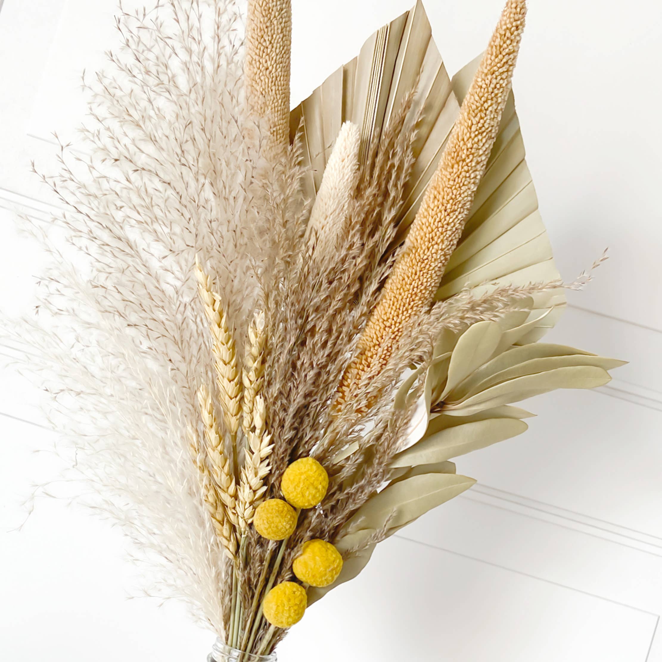 OLFFE - Wholesale Dried/Pressed Flowers - Yellow & Neutrals Dried Flower Bouquet2