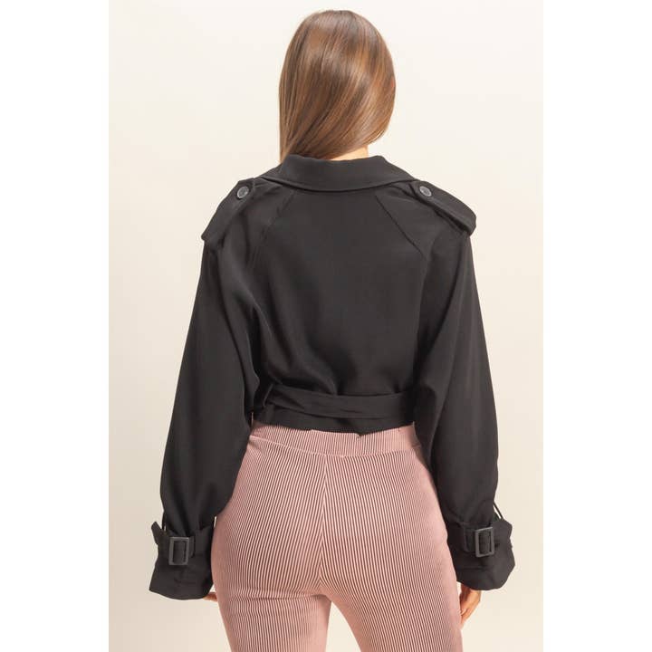 NEGRO Gabardina corta de venta al por mayor en Faire2