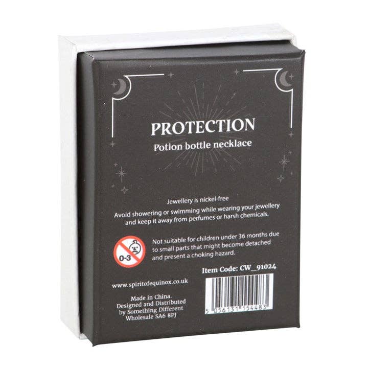 Something Different Wholesale - Wholesale Pendant/Charm Necklace - Protection Obsidian Crystal Chip Potion Bottle Necklace5