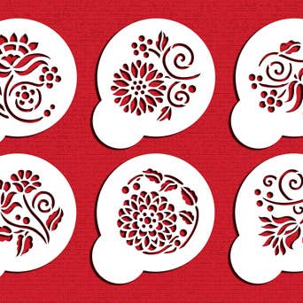 Crewel Flowers Stencil Set for wholesale by Designer Stencils