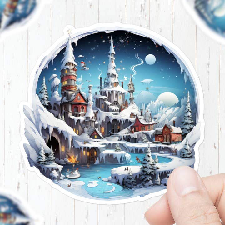Christmas Land Sticker for wholesale by Mystical Clarity