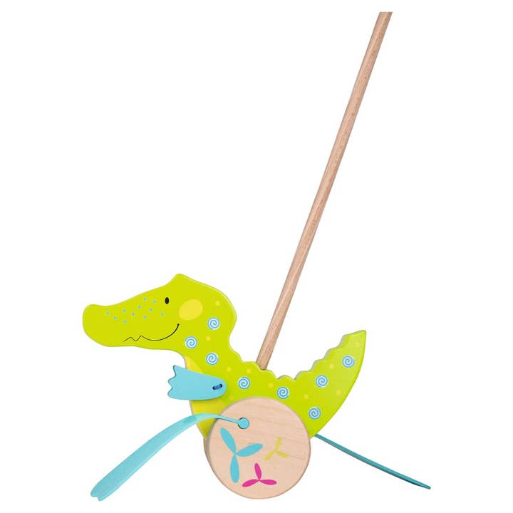 Goki America - Wholesale Wood Toy - Kids - Push-along animal - Crocodile Susibelle1