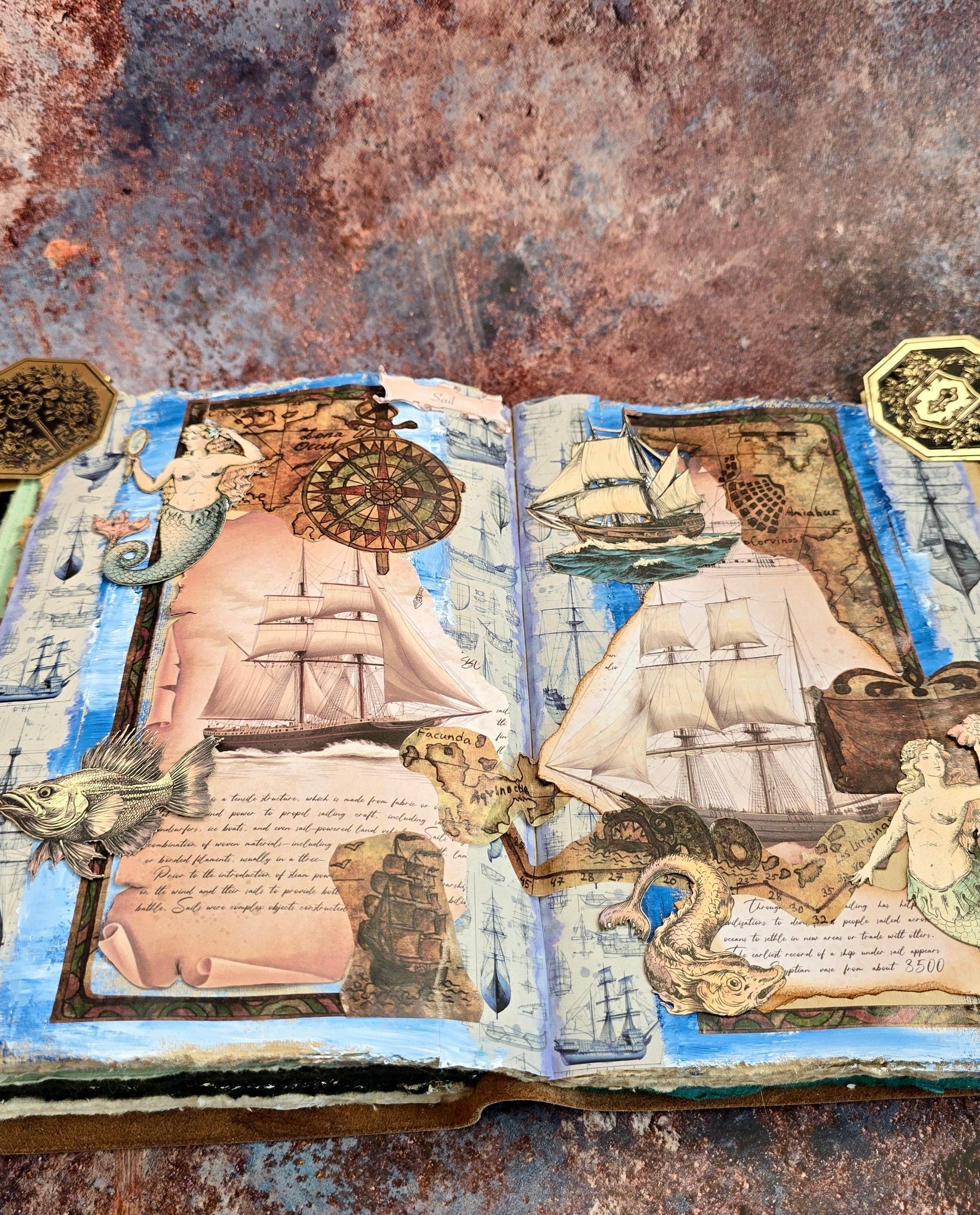 CoraCreaCrafts - Wholesale Craft Supplies - Sailing Ships Paper Set3