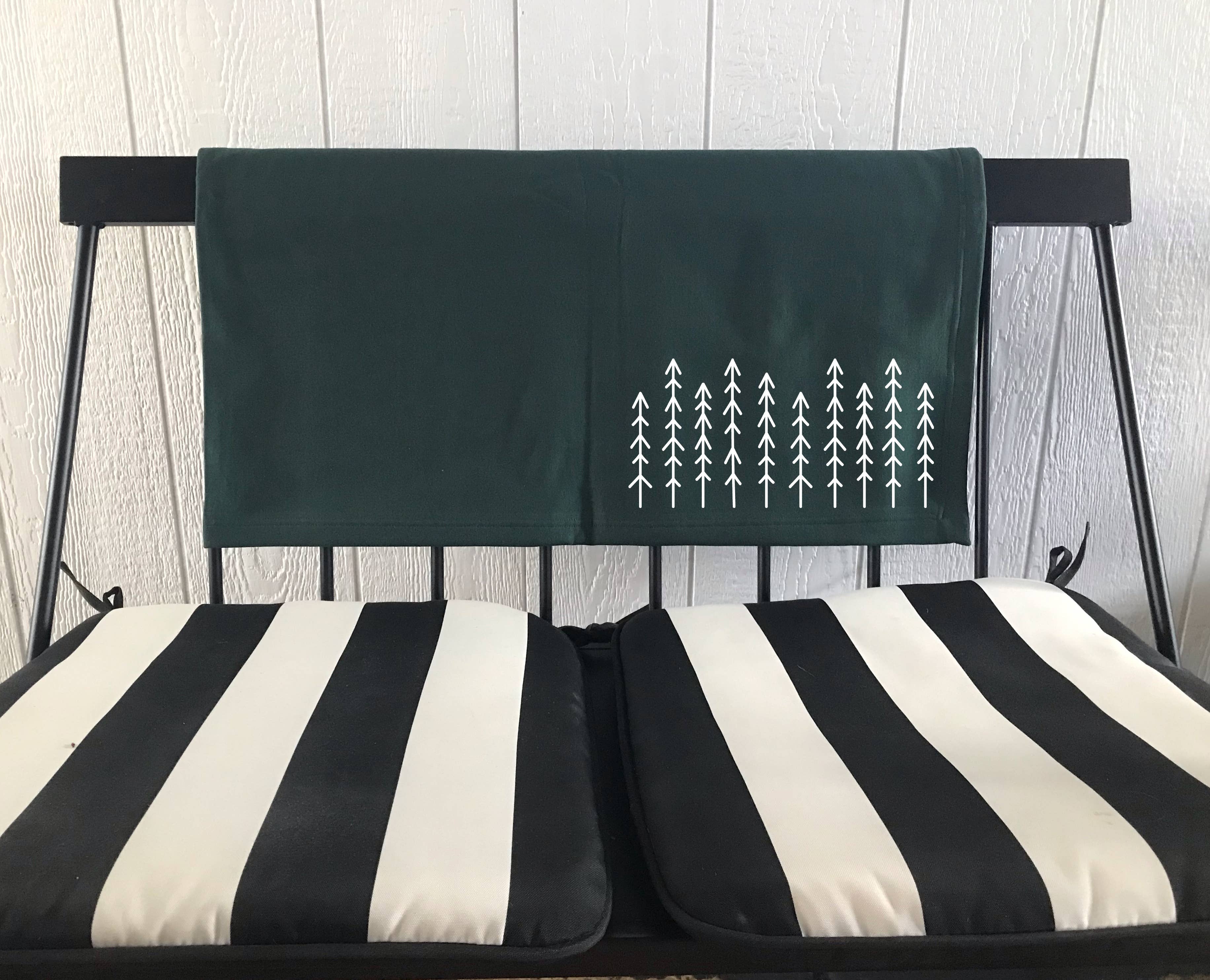 Perfect Day Print Co - Wholesale Throw Blanket - Forest Trees Camping Sweatshirt Blanket3