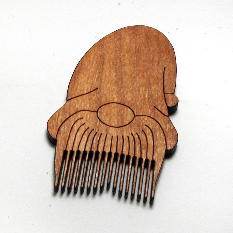 Made and Assembled - Wholesale Hair Brush/Comb - Mustache Comb-Gnome2