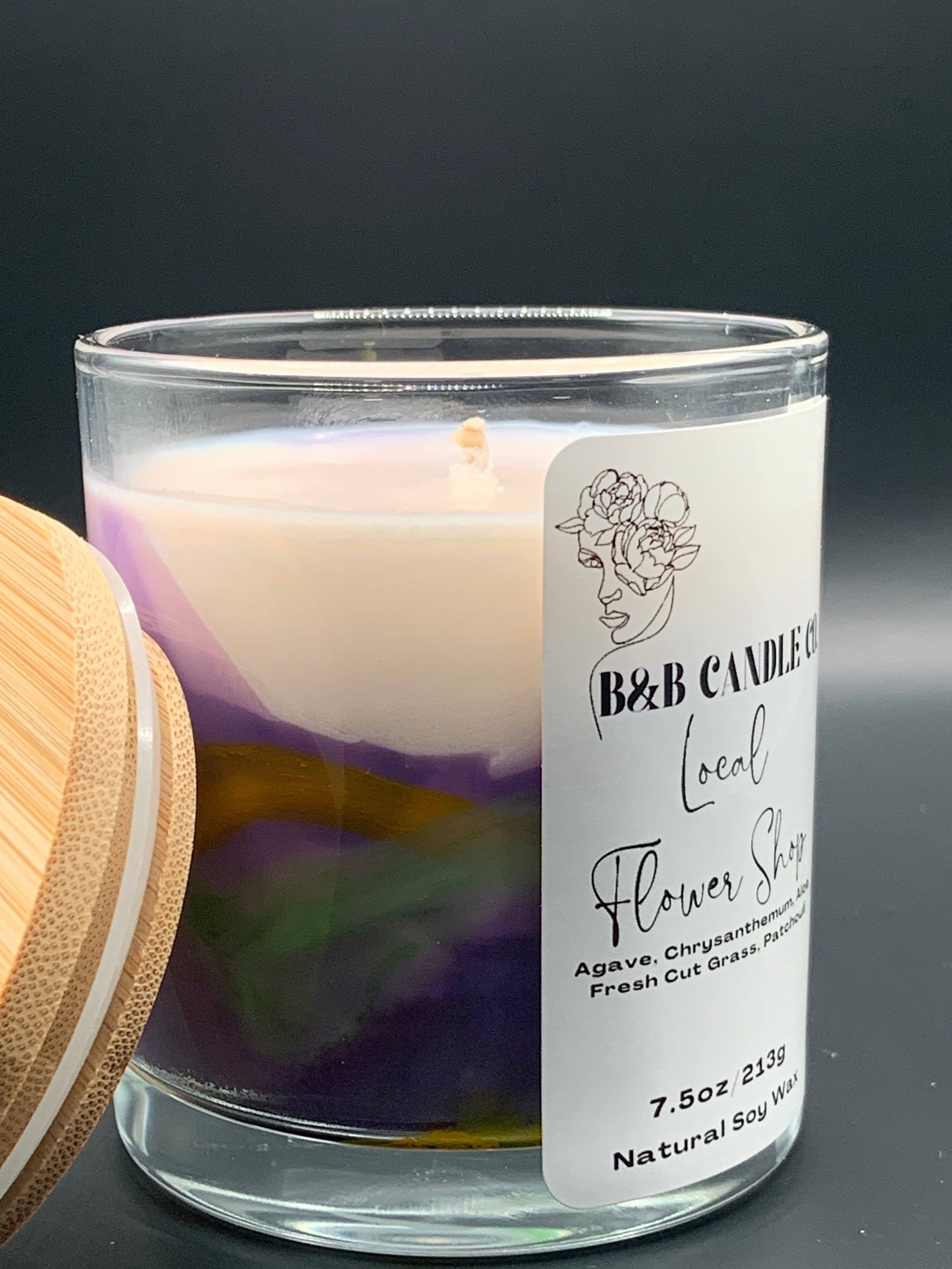 B&B Candle Co. - Wholesale Jar/Filled Candle - Local Flower Shop Scented Candle with Fresh Floral Blooms2