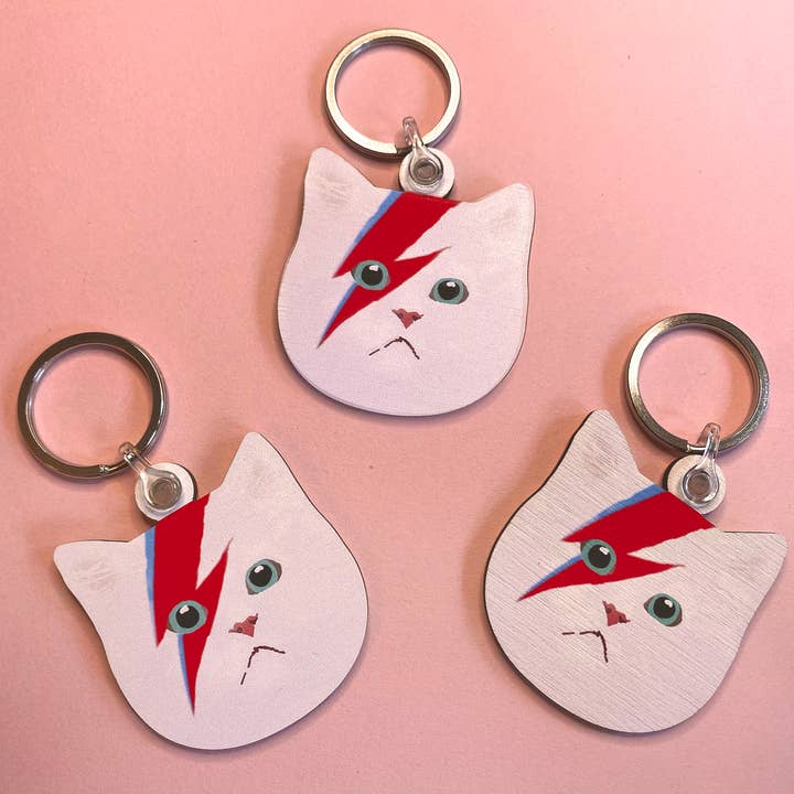 Childstar Samantha – wholesale Keychain – Unisex – Black Cat Keyring - Sustainable Wood Keychain Fob2