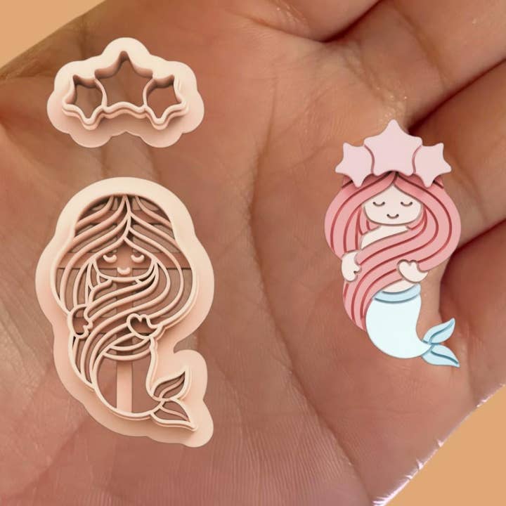 Havfrue B Ørering Polymer ler skærer for engroshandel hos Roussell Prints and Demand LLC