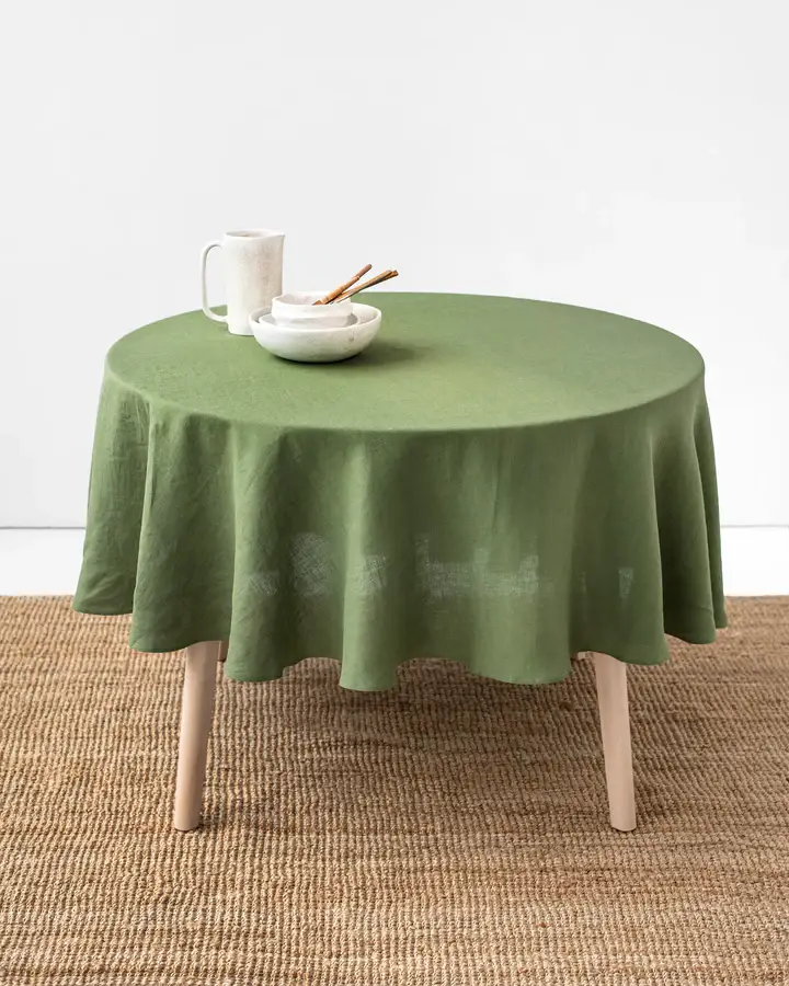 MagicLinen (We handle U.S. import procedures for you) – wholesale Tablecloth – Round linen tablecloth11
