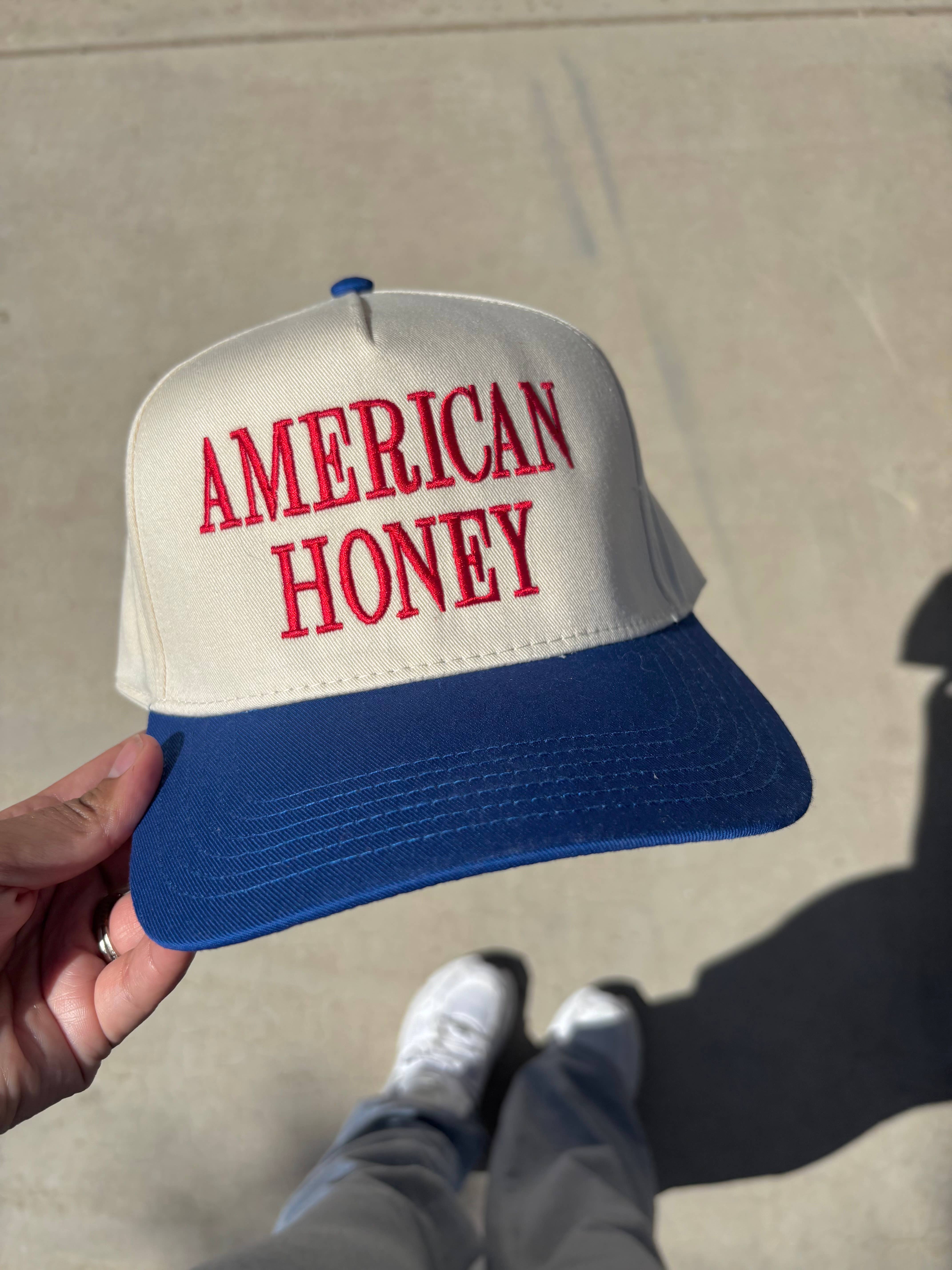 Threaded Rodeo - Wholesale Trucker Hat - Unisex - American Honey Embroidered Hat 4th of July 1