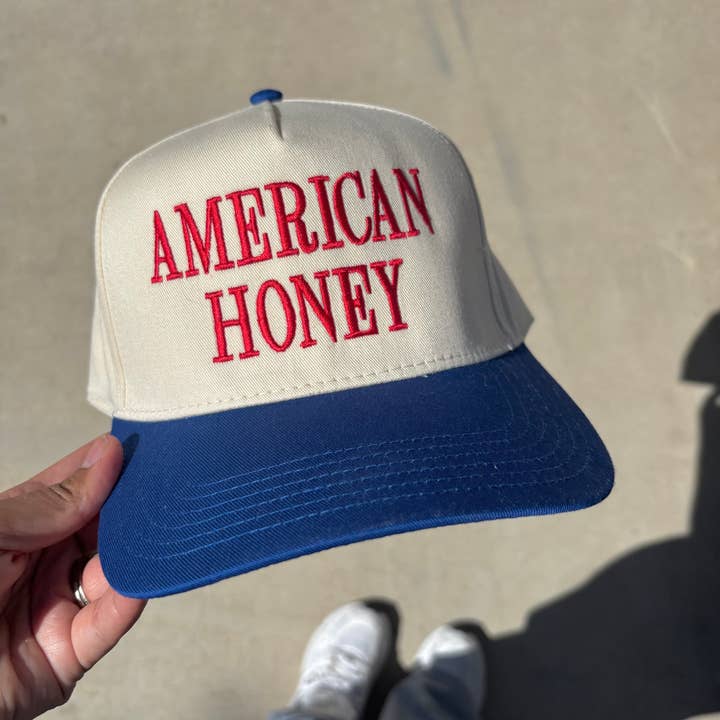 Threaded Rodeo - Wholesale Trucker Hat - Unisex - American Honey Embroidered Hat 4th of July 1