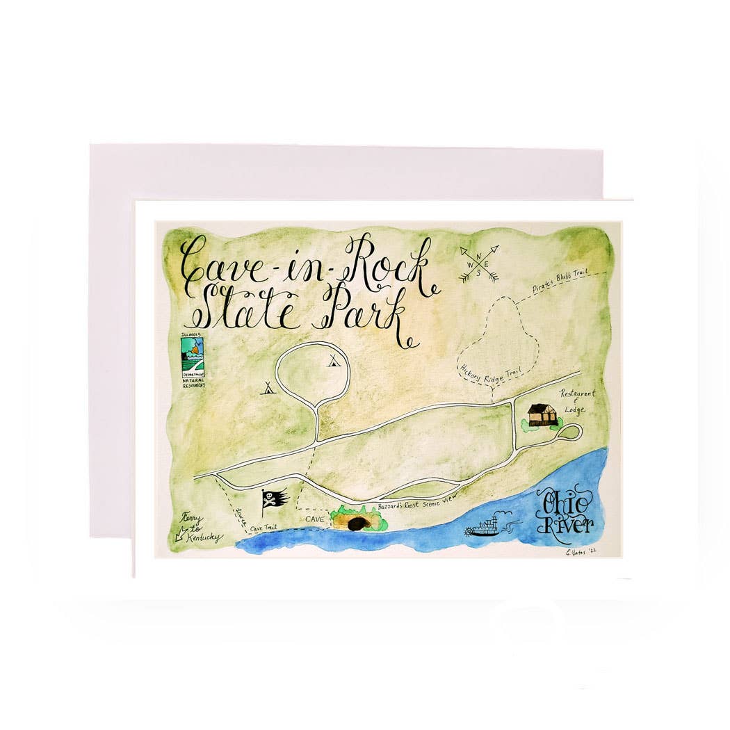 Emily Drew Yates Art & Illustration - Wholesale Everyday Greeting Card - Greeting Cards - Watercolor Calligraphy Maps - 13 Options6