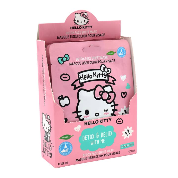 Takecare - Vendita all'ingrosso Mascherina non chirurgica monouso - 😍 Hello Kitty, maschera in tessuto, Face Glow, per bambini, bambini, bambini, cura del viso, 25 ml