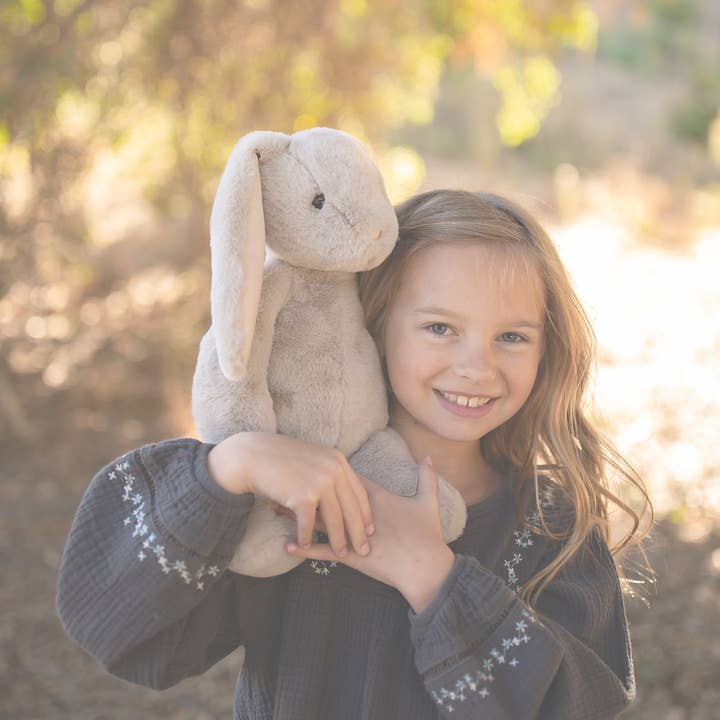 World's Softest Lushee 16 inch - Suede Mink Bunny Gray Plush for wholesale by Beverly Hills Teddy Bear Company