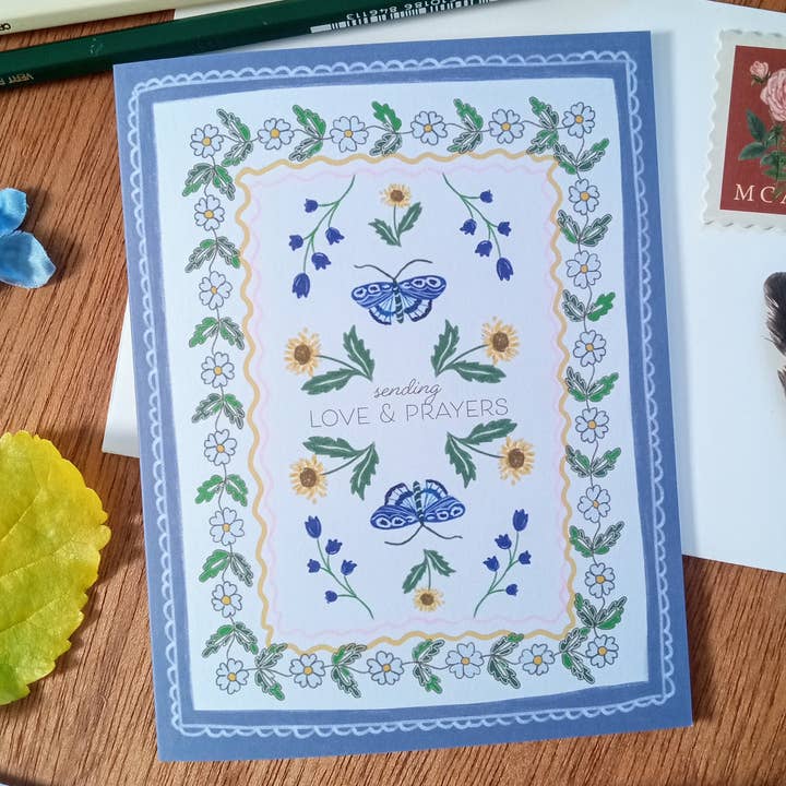(1056) Butterflies Sending Love and Prayers, Thinking of You for wholesale by Catholic Handmade