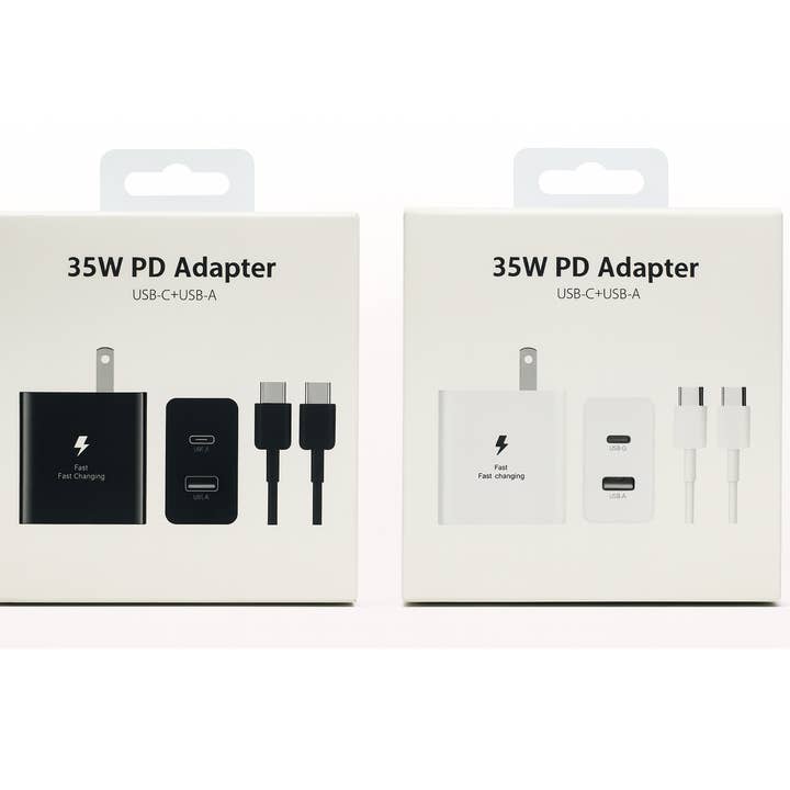 35W PD Combo with USB + C Wall Charger and Type-C to Type-C for wholesale by Mighty Wireless