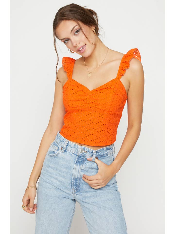 RUFFLE WING CAMI TOP for wholesale by Sans Souci