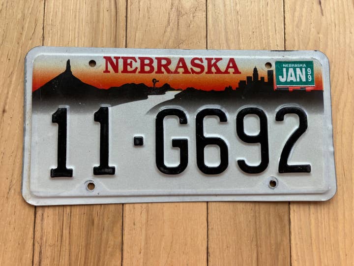 1999 Nebraska Nummerplade for engroshandel hos RusticPlates