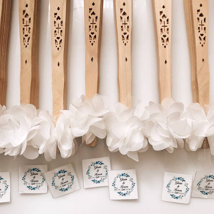 Uniq Favors - Wholesale Party gift - Personalized Wooden Fan Favor, Personalized Fan Bulk Gifts6
