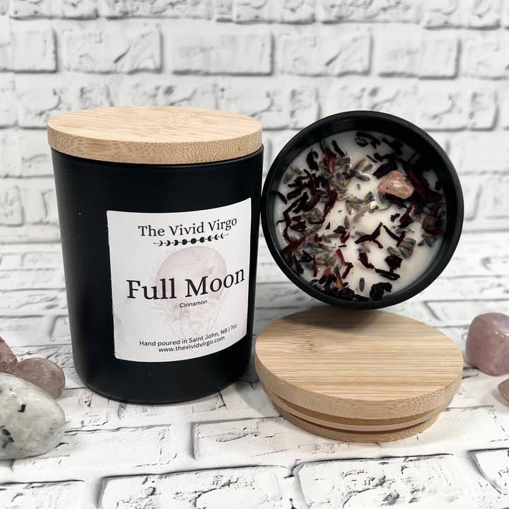 Full moon Candle, Moon Phase, Manifestation, Celestial Night for wholesale by The Vivid Virgo