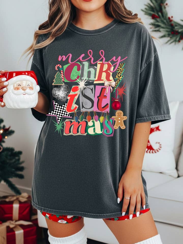 Vintage Merry Christmas Tee for wholesale by Spirit+Tribe