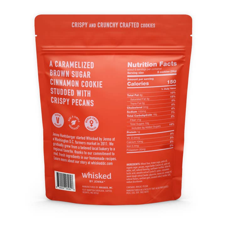 Whisked by Jenna - Wholesale Cookie - Vegan Crispy Cookies: Brown Sugar Cinnamon Pecan1