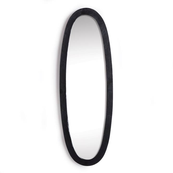 Lamelle Oval Mirror - Black for wholesale by Napa Home & Garden