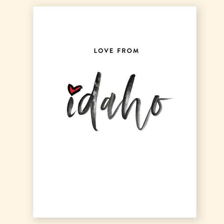 'Love from Idaho' Greeting Card for wholesale by Studio G